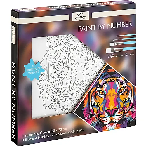 Nassau Fine Art Malen nach Zahlen Tiger