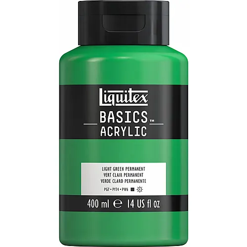 Liquitex Lqx Basics Acrylfarbe 400ml Flasche Hellgr�n Permanent