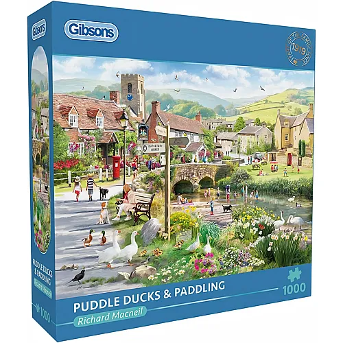 Gibsons Puzzle Richard Macneil Puddle Ducks & Paddling - 1000 Teile