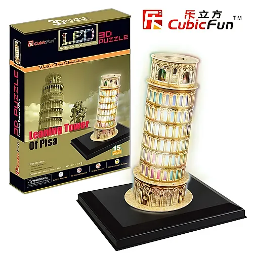 Cubic Fun Puzzle 3D Pisa Tower mit LED - 15 Teile