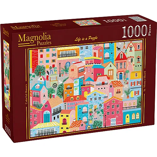 Magnolia Puzzle Bunte H�user (1000Teile)