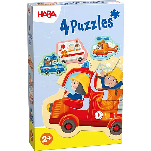 HABA 4 erste Puzzles - Einsatzfahrzeuge
