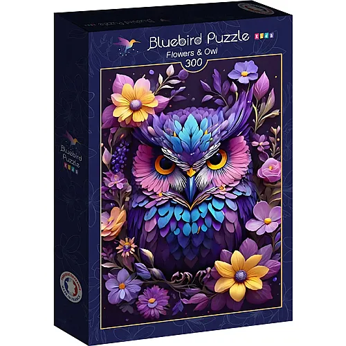 Bluebird Puzzle Flowers & Owl - 300 Teile