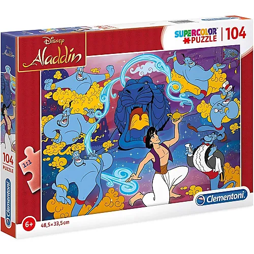 Clementoni Puzzle Supercolor Disney Princess Aladdin - 104 Teile