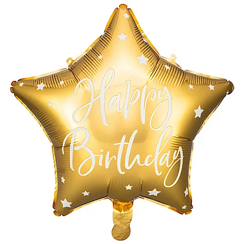 Amscan Folienballon Stern Happy Birthday gold (40cm)