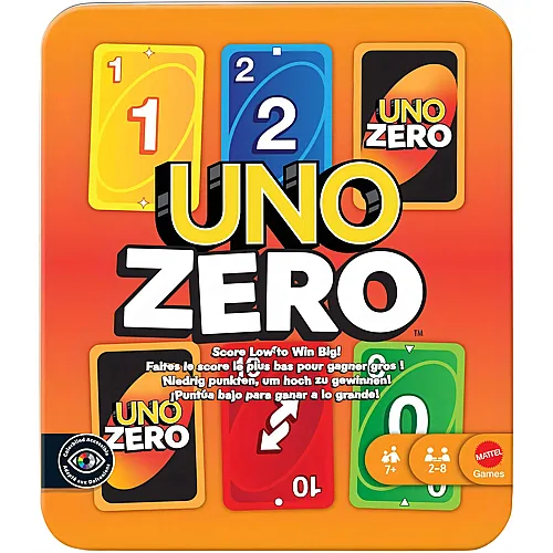 Mattel Games UNO Zero Kartenspiel in Aufbewahrungsdose zum Mitnehmen