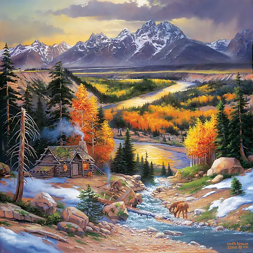 SunsOut Puzzle Keith Brown Fall Retreat - 500 Teile