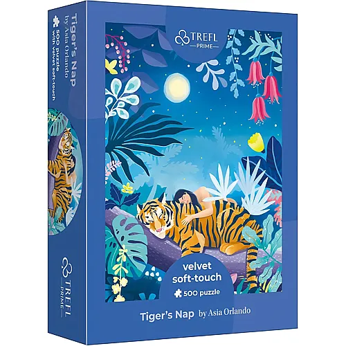 Trefl Puzzle Velvet Samtbeschichtung Schlafender Tiger - 500 Teile