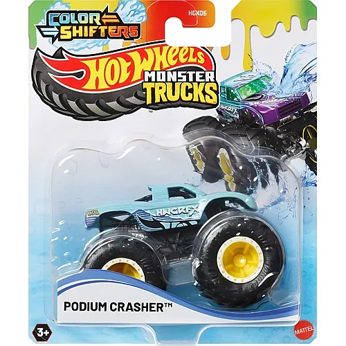 Hot Wheels Monster Trucks Color Shifters Podium Crasher - 1:64