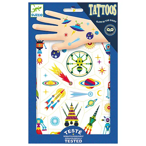 Djeco Tattoos Glow in the Dark Space
