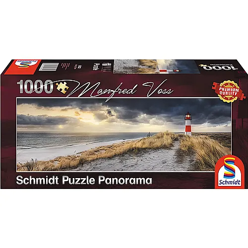 Schmidt Puzzle Panorama Manfred Voss Leuchtturm Sylt (1000Teile)