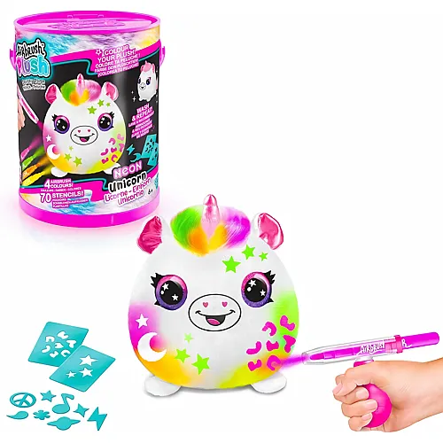 Canal Toys Airbrush Plush Neon Squish Pals Paint Can
