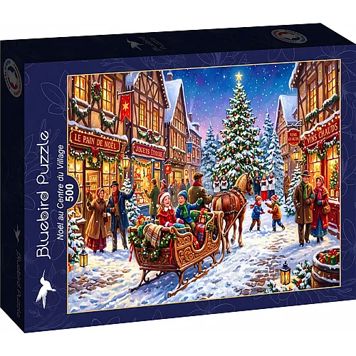Bluebird Puzzle Weihnachten im Dorfzentrum - 500 Teile