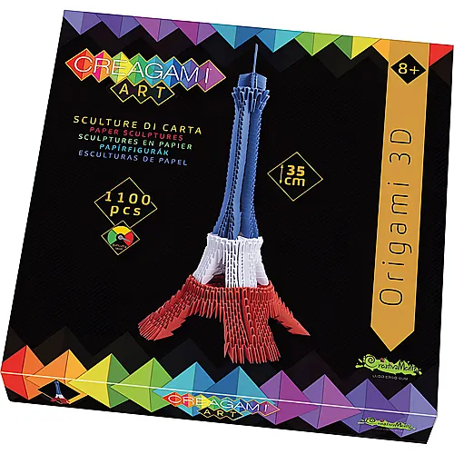Creagami Origami 3D Eiffelturm Fahne Frankreich (1100Teile)
