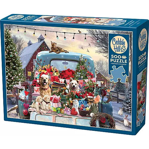 Cobble Hill Puzzle Country Truck im Winter - 500 Teile