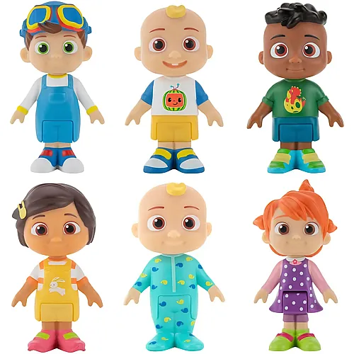 Jazwares CoComelon WT0170 JJ, Yoyo, Tom, Cody y Nina Spielzeug, bunt