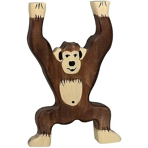 Holztiger Schimpanse, stehend