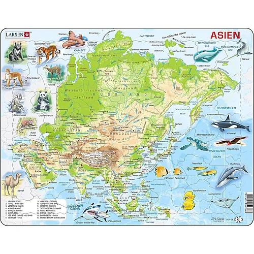 Larsen Puzzle Asien - 63 Teile