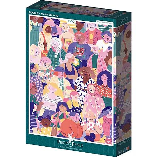 Pieces & Peace Puzzle Marie Boiseau Foule - 1000 Teile