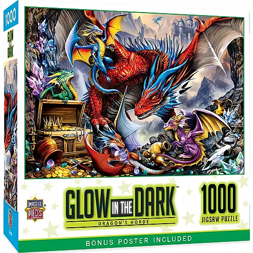 Master Pieces Puzzle Glow in the Dark Schatz des Drachen - 1000 Teile