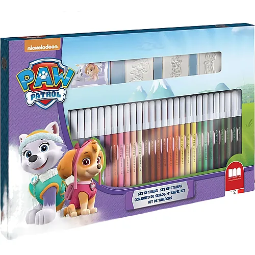 Multiprint Paw Patrol Skye Malset mit Stempel - 41 Teile