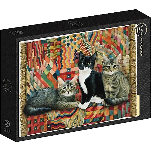 Christie, Posky and Zelly on a Deco rug 1000Teile