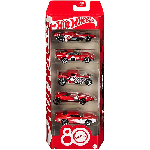 Hot Wheels 80 Jahre 5er Pack - 1:64