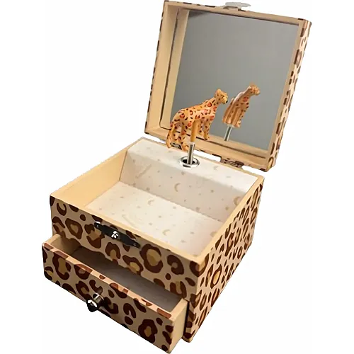 Trousselier Musikspieldose m. Schublade Leopard
