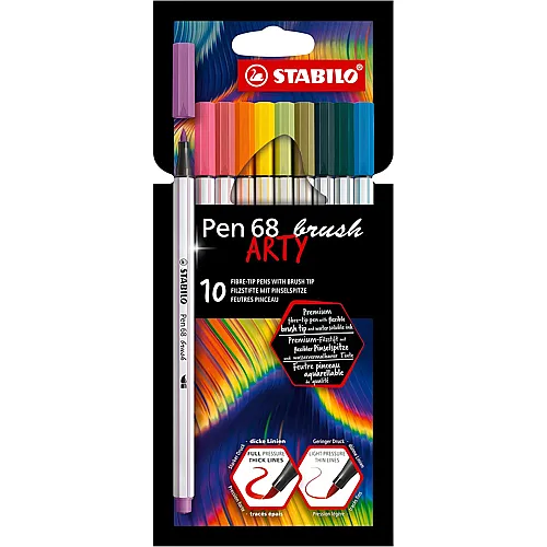 Premium-Filzstift mit Pinselspitze Pen 68 brush 10Teile