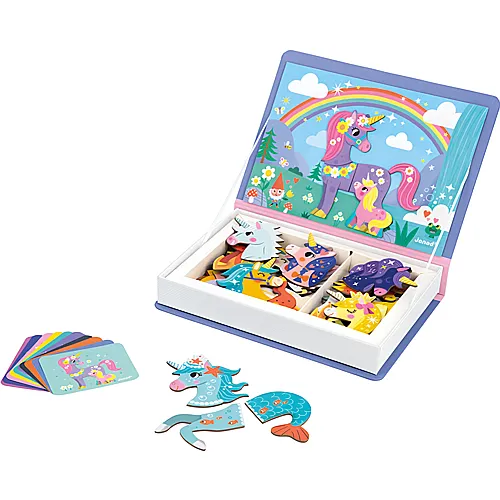 Janod Magnetbuch Einhorn - 44 Teile