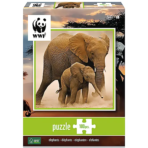 Ambassador Puzzle WWF Elefanten (100Teile)