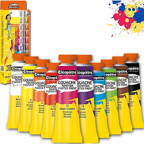 Cleopatre 10 Tuben Gouache IN Blisterverpackung JE 10ml�: Weiss Prim�r