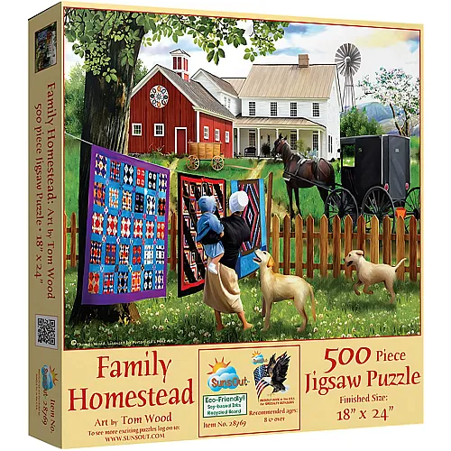 SunsOut Puzzle Tom Wood Family Homestead - 500 Teile