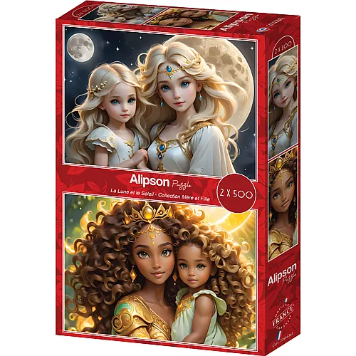 Alipson Puzzle Collection M�re et Fill 2in1 Mond & Sonne (500Teile)