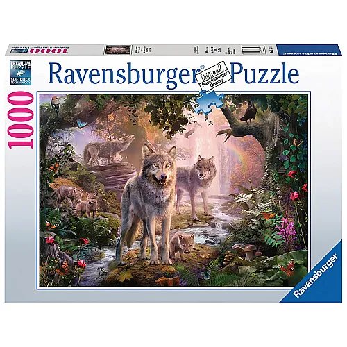 Ravensburger Puzzle Wolfsfamilie im Sommer (1000Teile)