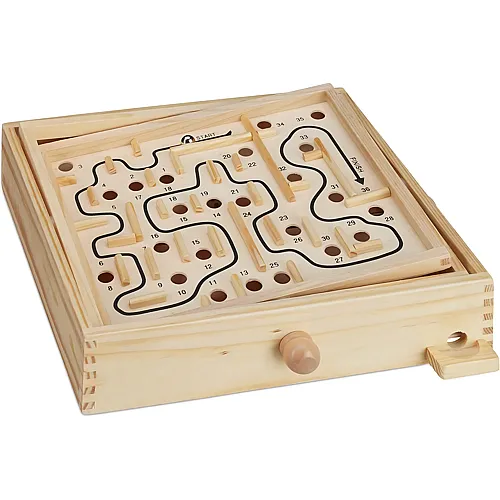 Holz Labyrinth Spiel mit 2 Kugeln