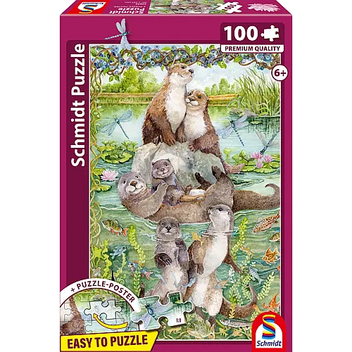 Schmidt Puzzle Otterfamilie - 100 Teile