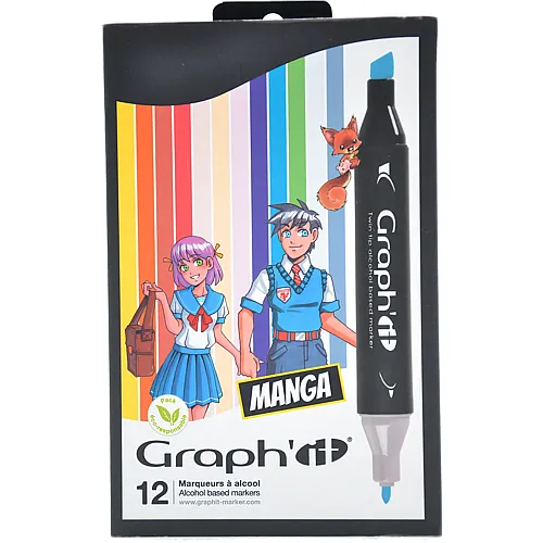 Graph'it Set 12 Marqueurs Manga