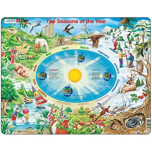 Larsen Puzzle Die Jahreszeiten - Englisch