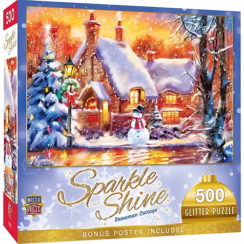 Master Pieces Puzzle Sparkle Shine Schneemann-H�tte (500Teile)