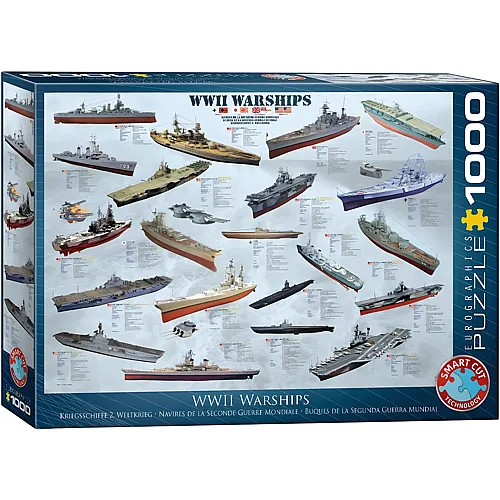 Eurographics Puzzle Kriegsschiffe des 2. Weltkrieges - 1000 Teile