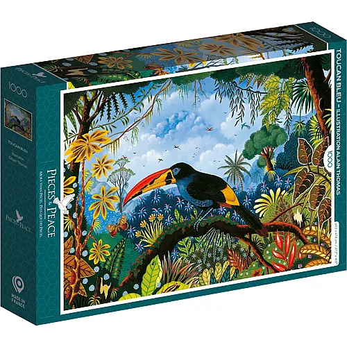 Pieces & Peace Puzzle Alain Thomas Blauer Tukan - 1000 Teile