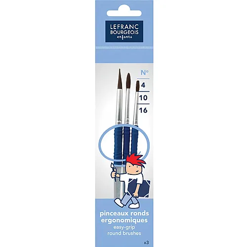 Lefranc Bourgeois Lfb Schulpinsel Set 3 Ergonomische Ponyhaar Pinsel 4-10-16
