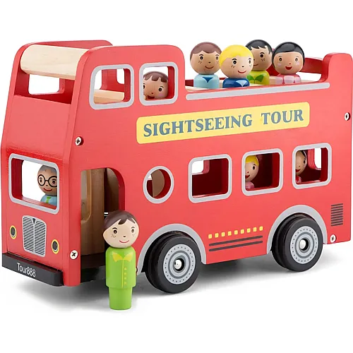New Classic Toys Stadtrundfahrtbus mit 9 Spielfiguren