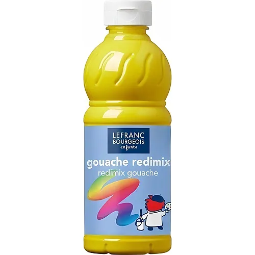 Lefranc Bourgeois Lfb Fl�ssige Tempera Redimix 500ml Flasche - Zitronengelb