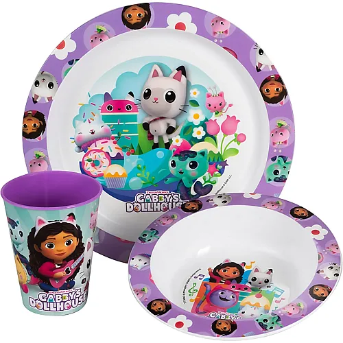 Fr�hst�cksset mit Teller, Sch�ssel und Becher 3Teile