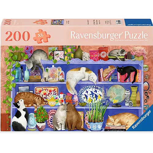 Katzen im Regal - 200 Teile