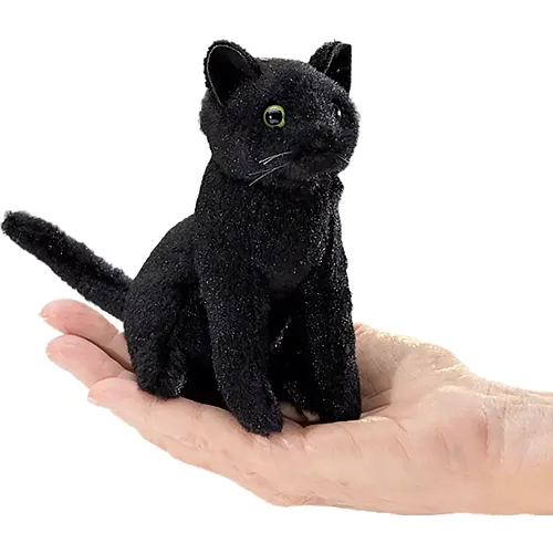 Folkmanis Fingerpuppe Schwarze Katze - 15 cm