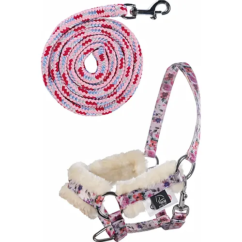HKM Kids Halfter und Strick Set Flower