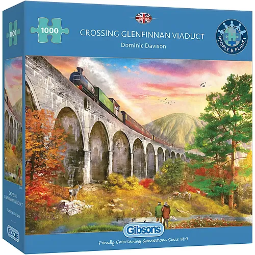 Gibsons Puzzle Dominic Davison �berquerung des Glenfinnan-Viadukts - 1000 Teile